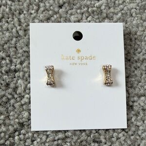 Kate Spade Gold Crystal Bow Studs